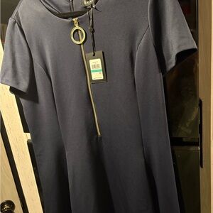 DKNY Midnight Blue Short Sleeve Dress